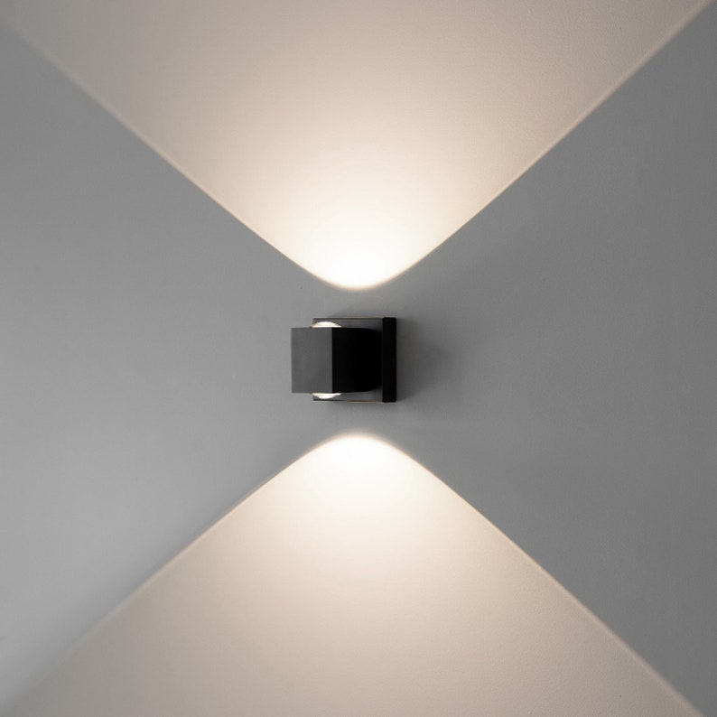LED Dimmable Wall Sconce Lighting up Down Indoor Aluminum - Etsy