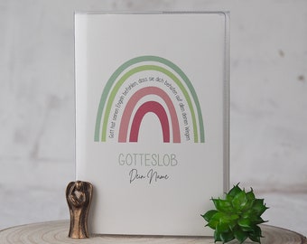 Praise of God Cover "G12 Rainbow with Blessing" green pink personalized communion gift