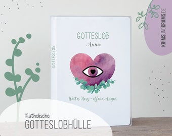 Gotteslob Hülle . GX21 Weites Herz - Offene Augen . personalisiertes Kommunion Geschenk