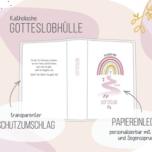 Gotteslob Hülle . Du gehst mit . Regenbogen rosa gelb . Kommunionmotto 2024 . Gebetbucheinband . Kommunion 2024 . G23weg zdjęcie 3