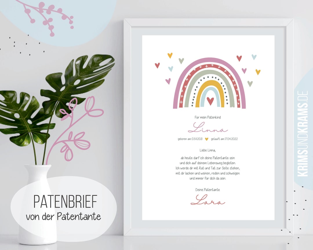 Amscan International – Taufe Folien-Briefbanner – Hochwertige Partydeko