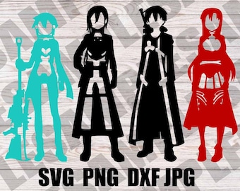 Anime, Anime svg, Anime Vector, Anime Silhouette, silhouette svg, silhouette svg for cricut