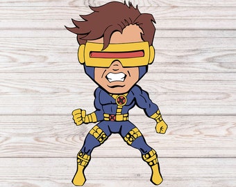 Baby Cyclops SVG: X-Men Superhero Silhouette (Digital Download)