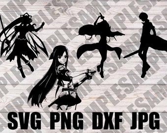 Anime, Anime svg, Anime Vector, Anime Silhouette, silhouette svg, silhouette svg for cricut