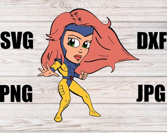 Baby Jean Grey X-Men SVG: Superhero Silhouette (Digital Download)