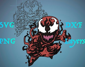 Chibi Carnage SVG: Venom Spiderman, Miles Morales (Digital Download)