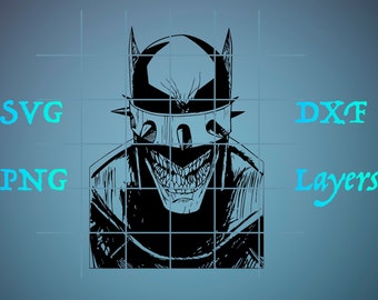 Who Laughs svg, Who Laughs, who laughs silhouette, Superhero svg, Superhero