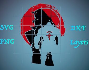 Anime Silhouette Vector: SVG, PNG, DXF Files (Digital Download)