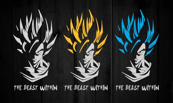 Dragon Ball Z Svg Dragon Ball Z Super Saiyan Super Saiyan Etsy