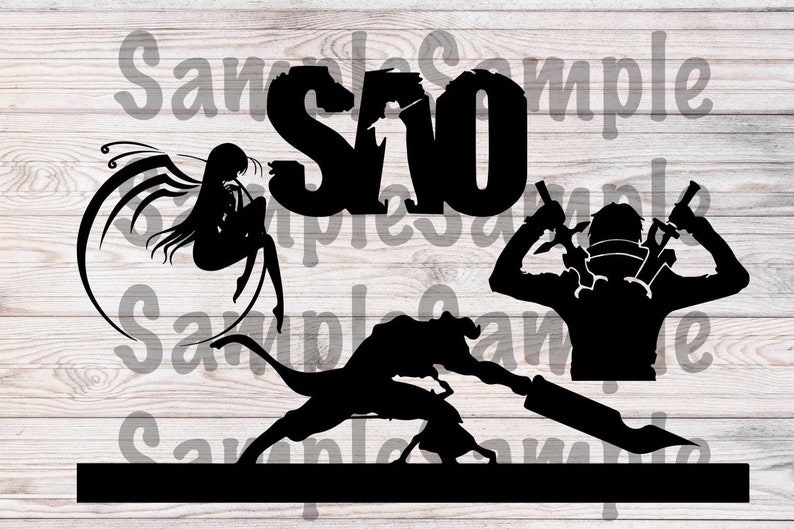 Download Sword Art Online Kirito and Asuna svg svg files for cricut ...