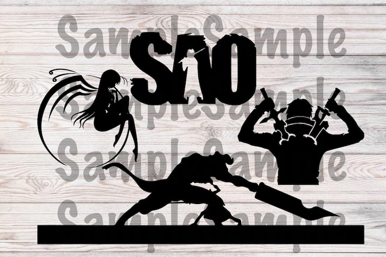 Download Sword Art Online Kirito and Asuna svg svg files for cricut ...