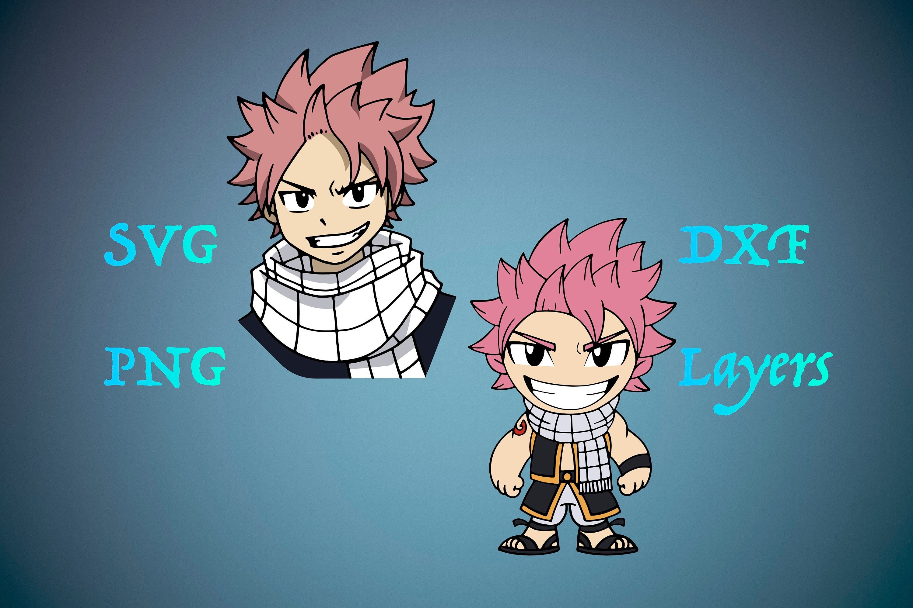 Natsu Dragneel Svg, Fairy Tail Svg, Anime Fairy Tail Svg, Ma