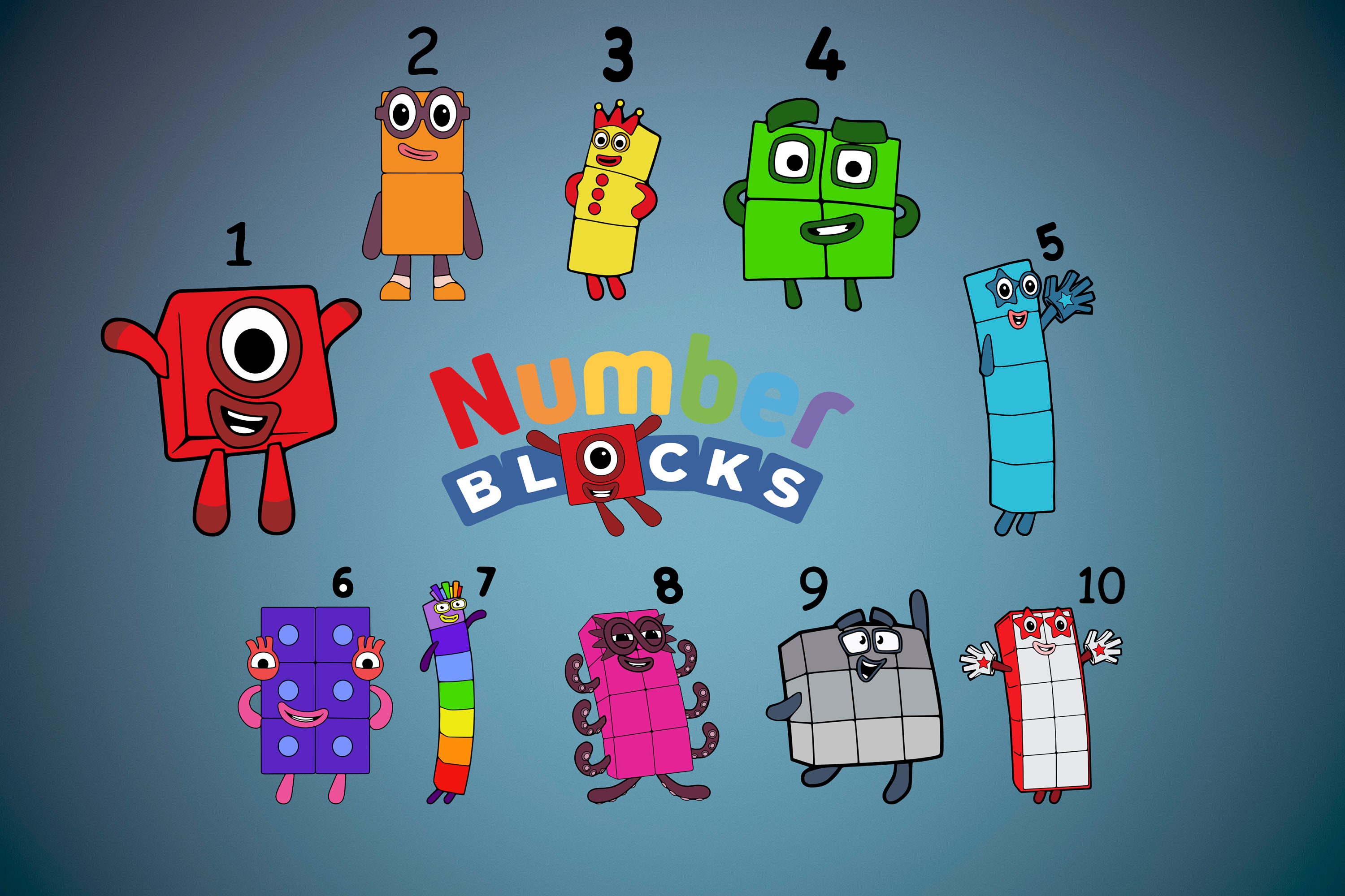 Numberblocks 60-69 in 2023  Unique items products, , Face stickers