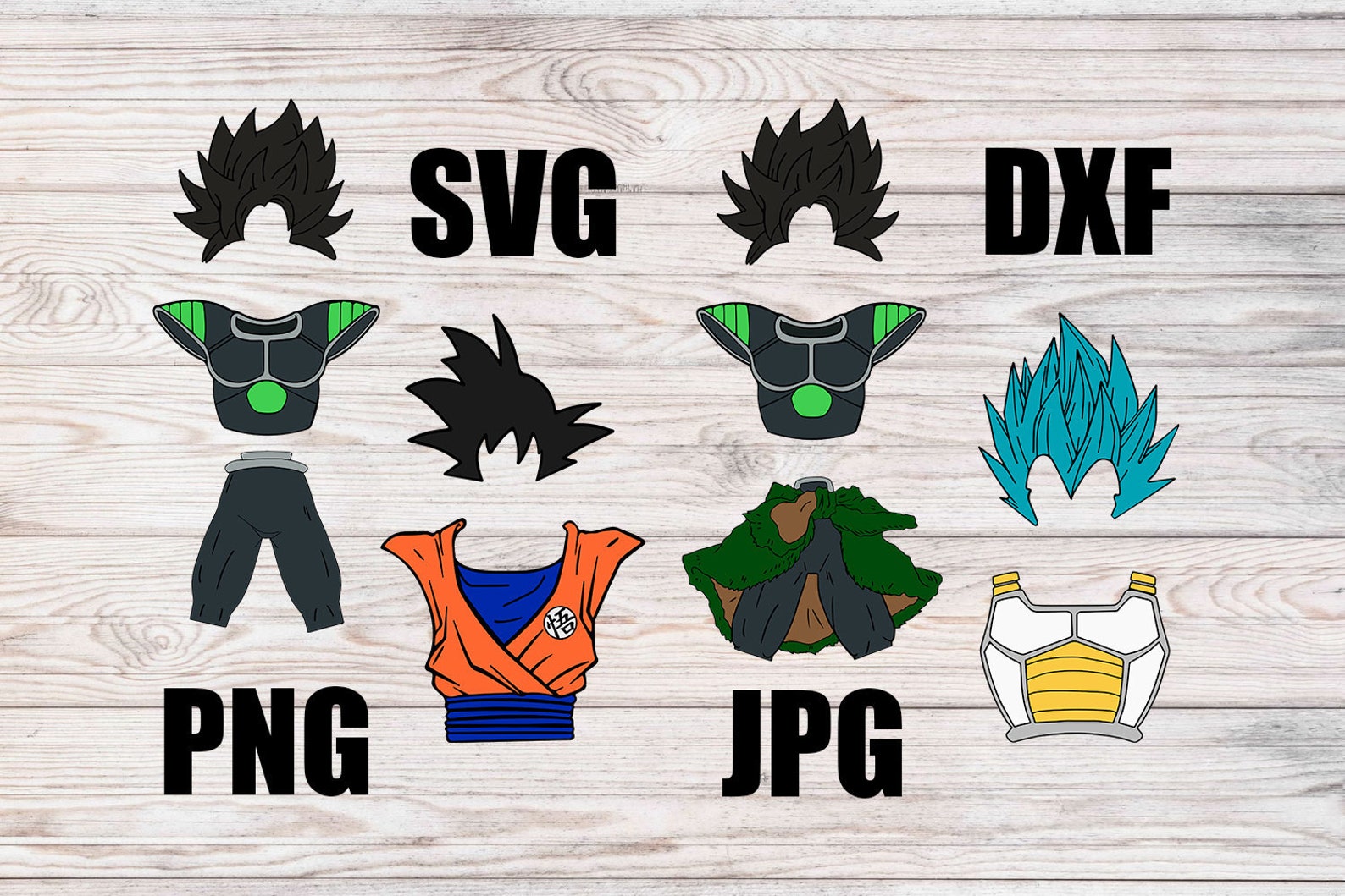 Dragon ball Z svg Goku Armor svg Vegeta Armor svg Broly | Etsy