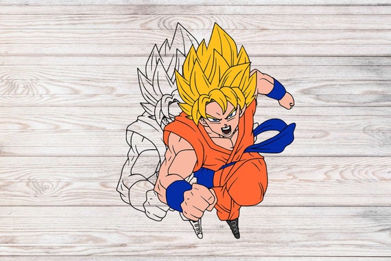 Download Dragon Ball Z Svg Dragon Ball Z Super Saiyan Svg Goku Svg Etsy