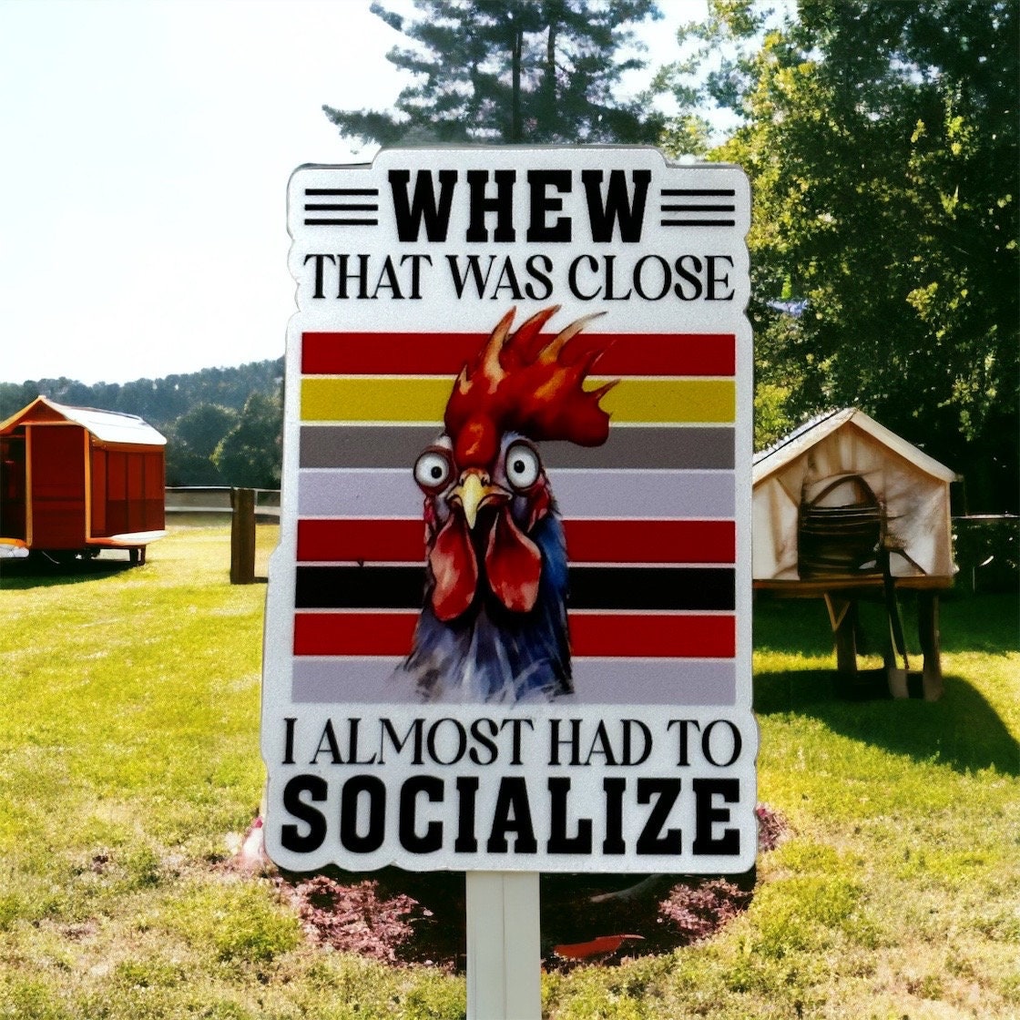 Solialization Sticker Examples Whew That Was Close I Almost Had to Socialize, Introvert Gift ...