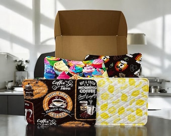 Quilted mug rug handmade, Mug Rug Gift Box, coasters handmade, mystery gift package, birthday gift for friends, gift set for women