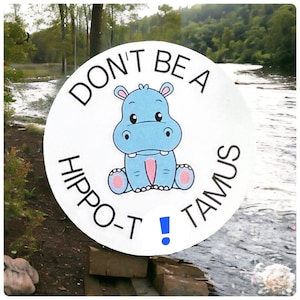 No seas un hippotwatamus pegatinas de hipopótamo para Kindle, pegatinas divertidas para botella de agua, pegatina de hipopótamo para adultos, regalos sarcásticos para