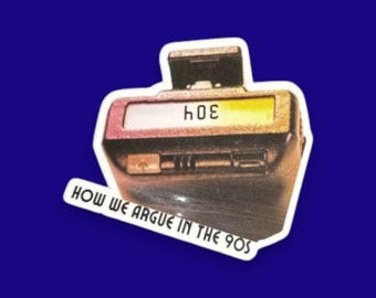 90s pager sticker, funny 90s nostalgia, gen x humor stickers, millennial humor gifts, water bottle decals, sarcastic stickers, adult humor