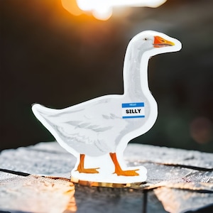 Silly Goose sticker, Geese stickers, bird sticker, adult stickers, funny sticker, sticker puns, kid sticker, pun stickers, laptop stickers