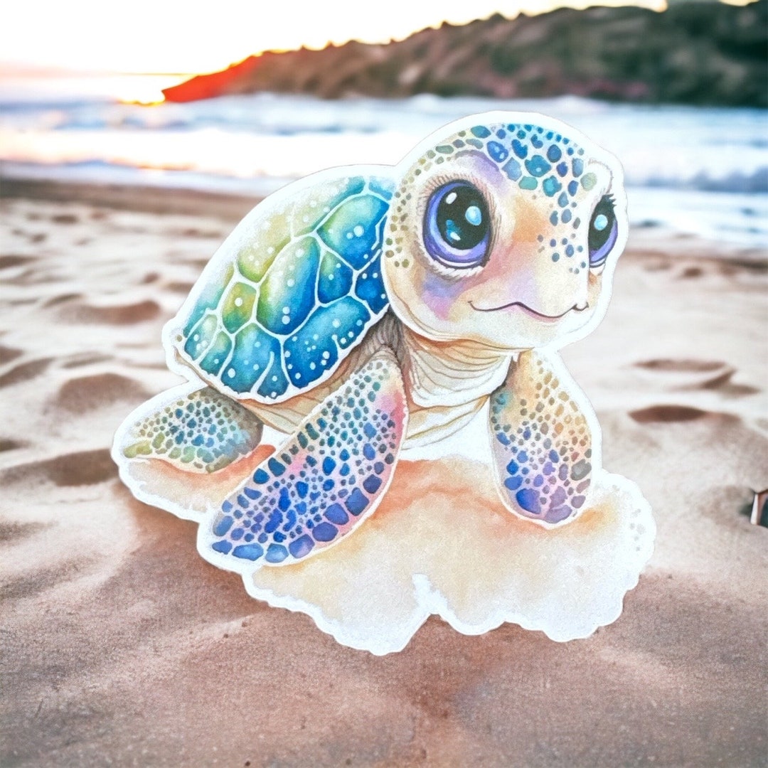 Baby Turtle Sticker for Girls, Cute Turtle Gifts for Kids, Whimsical