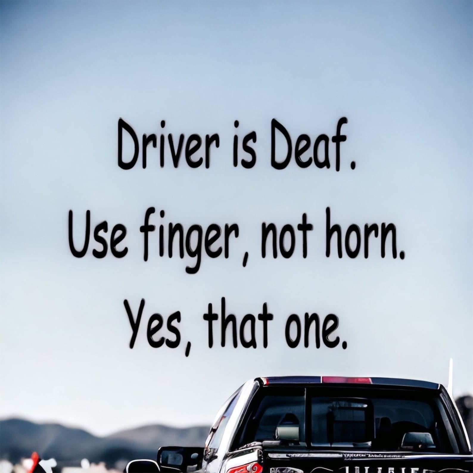 ASL Driver is Deaf Use Finger Decal, Deaf Driver, ASL Gift, Sign ...