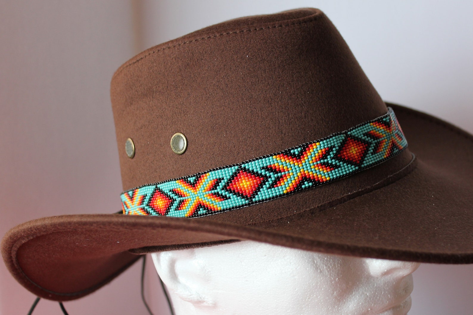 Loom Beaded Hat Band Etsy