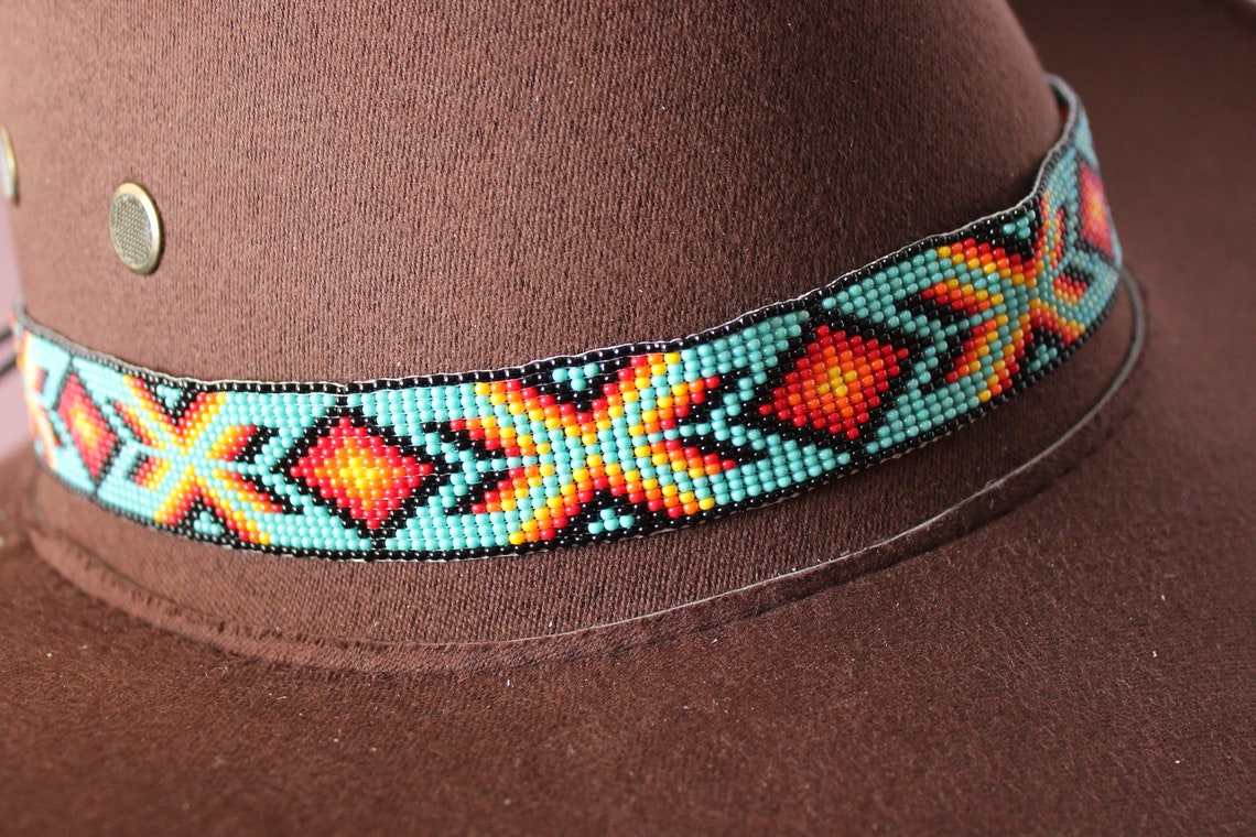 Loom Beaded Hat Band Etsy