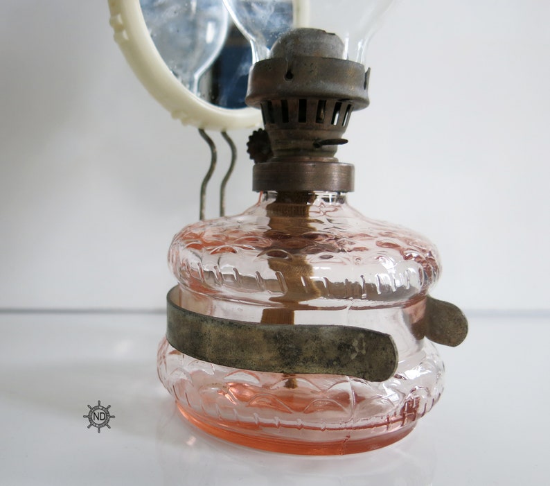 Vintage Oil Lamp With Mirror/petroleum Lamp/kerosine Lamp/brass Lamp Etsy