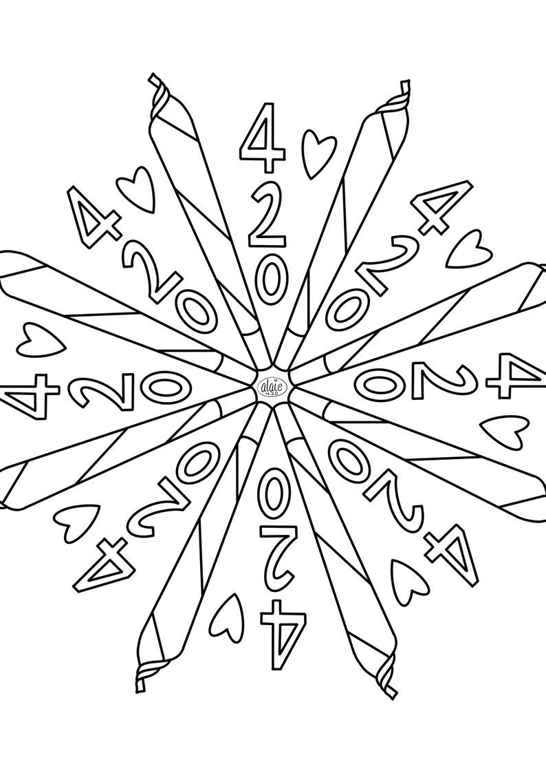 5 Coloring Pages for Stoner Cannabis 420 | Etsy