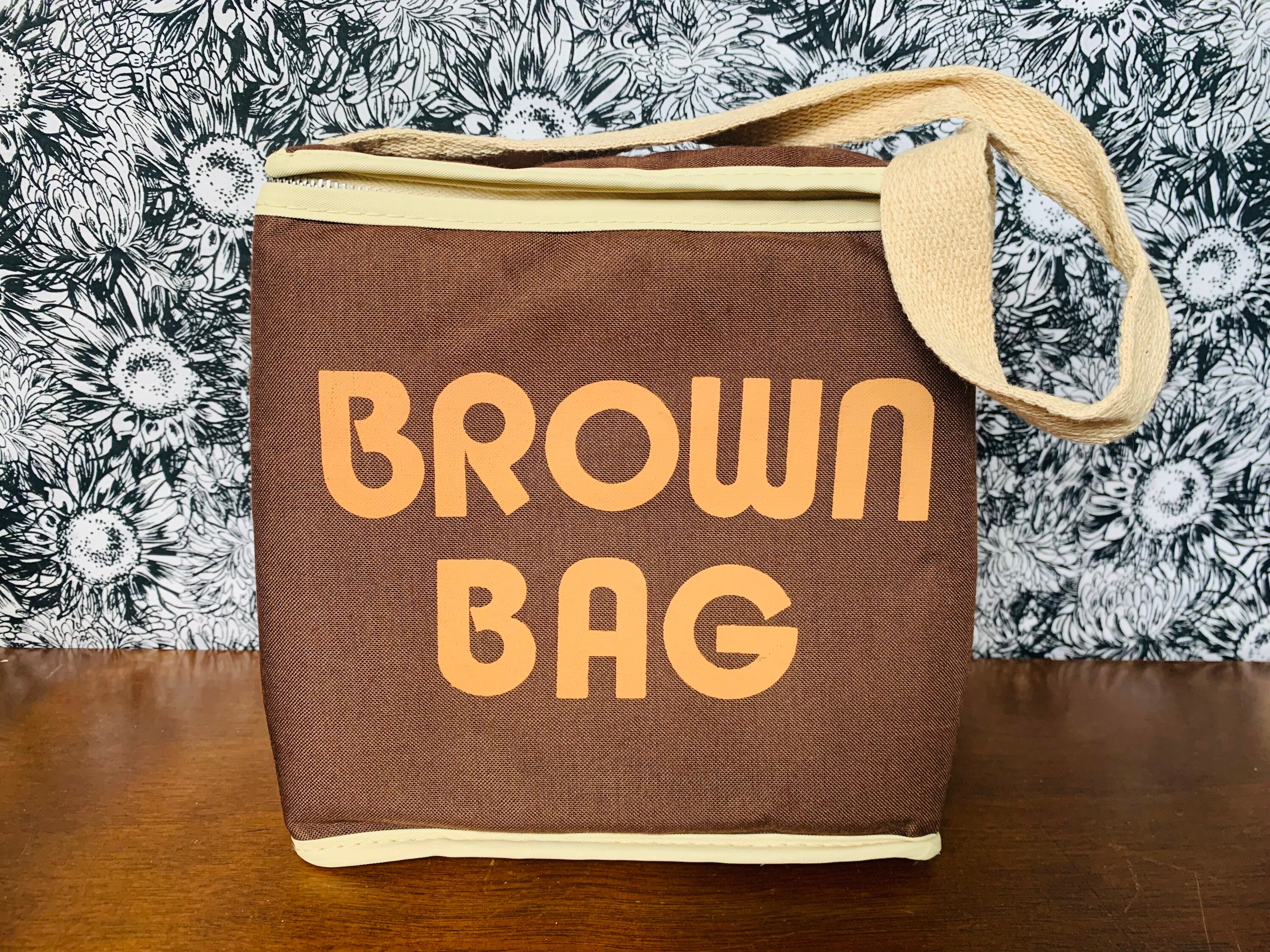 Vintage Bloomingdales Style Little Brown Bag Lunch Bag Purse 