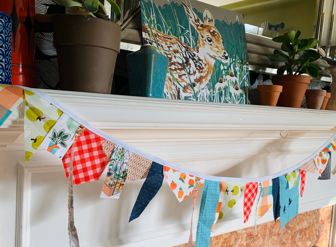 Brillante pancarta de tela chatarra Decoración Empavesado para | Etsy