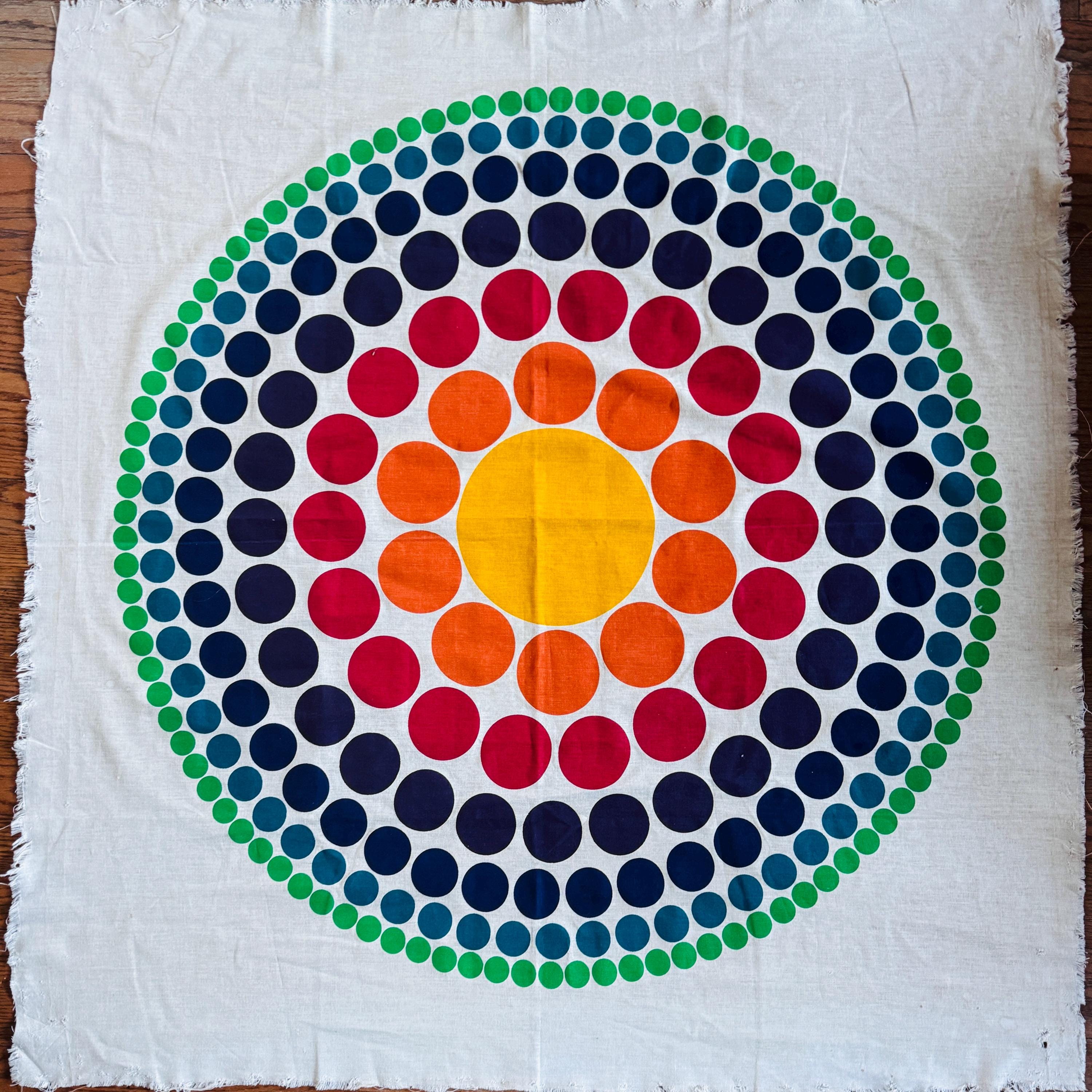 Rare 1960s Vintage Fabric Textile Wall Hanging Danish Designer Verner ...