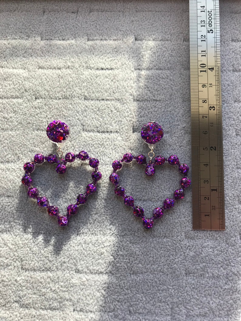 PURPLE HEART EARRINGS
