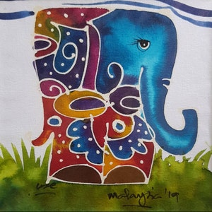 Batik Elephant Painting