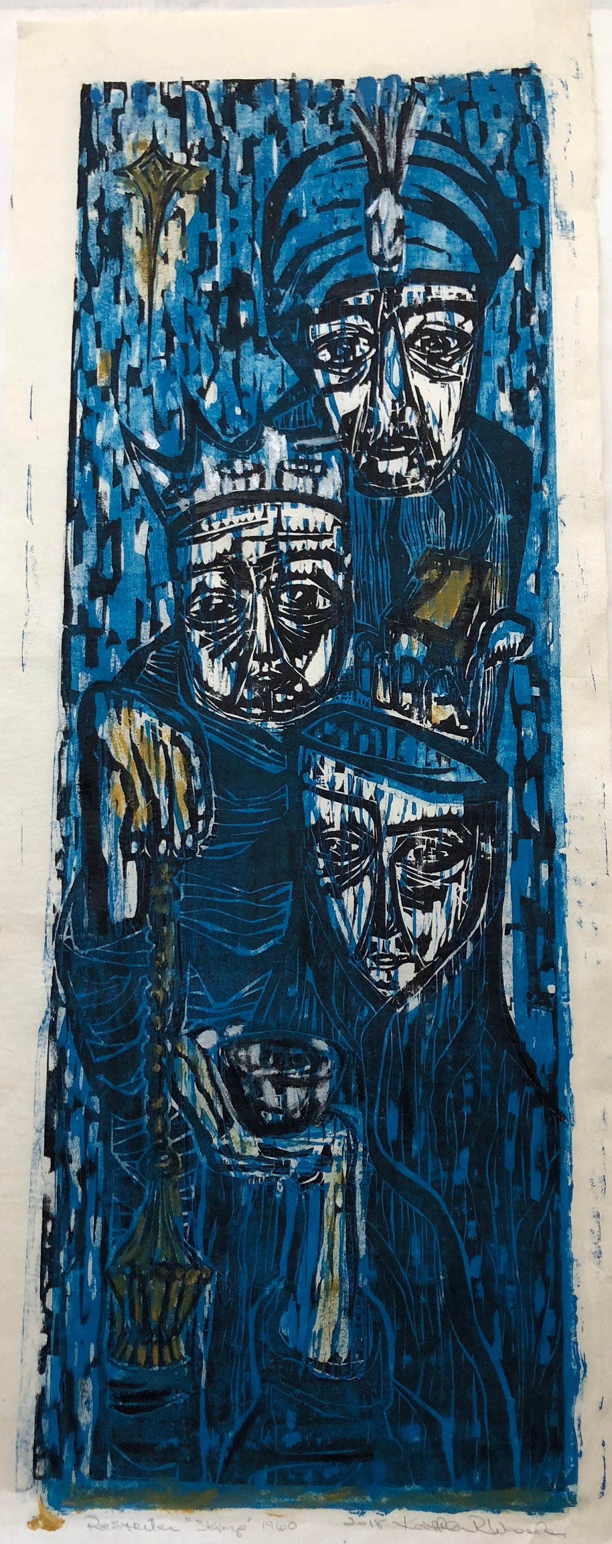 3 Kings Woodblock Print Vintage Woodblock Religious Art Etsy