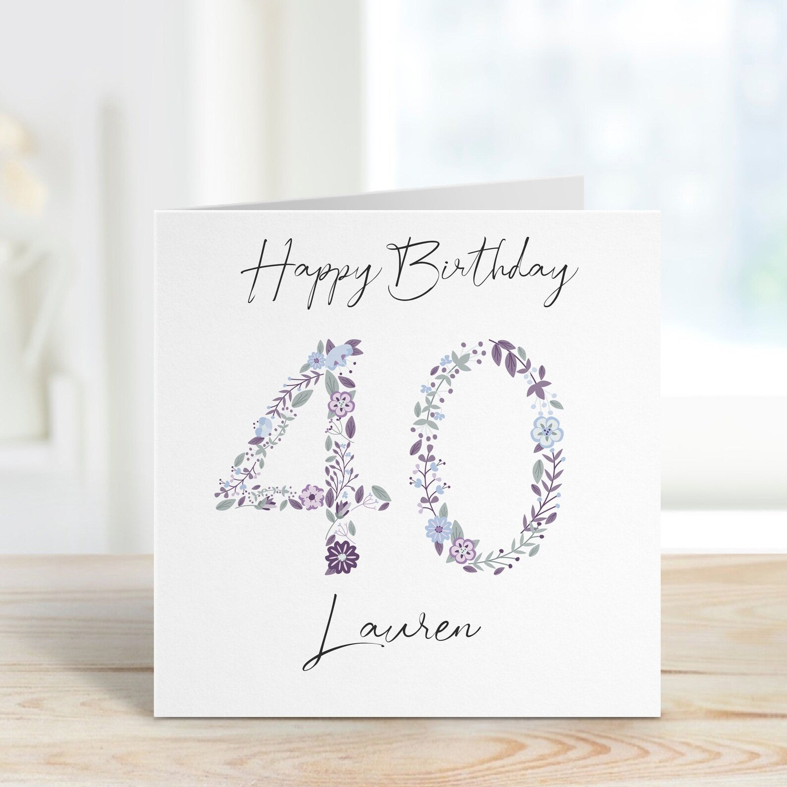 Personalised 40th Birthday Card for Daughter Niece Wife Sister Etsy UK