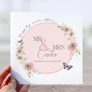 Personalised wedding card, Wedding congratulations card, Wedding day gift for friends, On your wedding day card