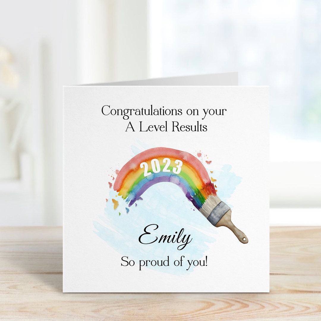 A Levels Results Card Personalised Congratulations on Passing - Etsy UK