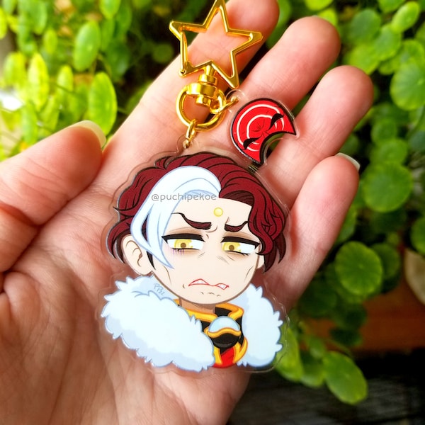 Emet-Selch dubbelzijdige chibi-sleutelhanger