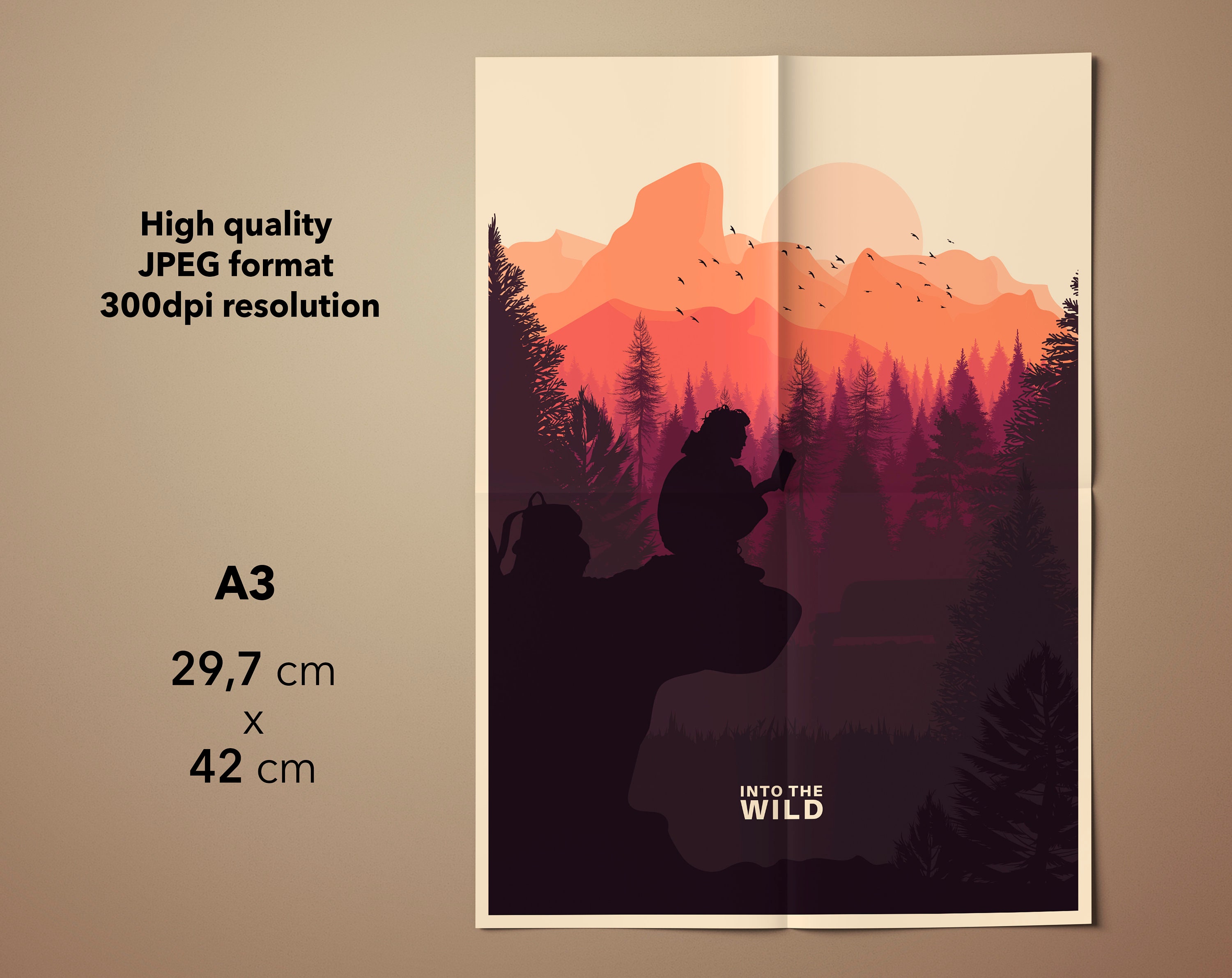 Into the Wild A3 - A4 HIGH RESOLUTION Vector Poster Printable Movie ...