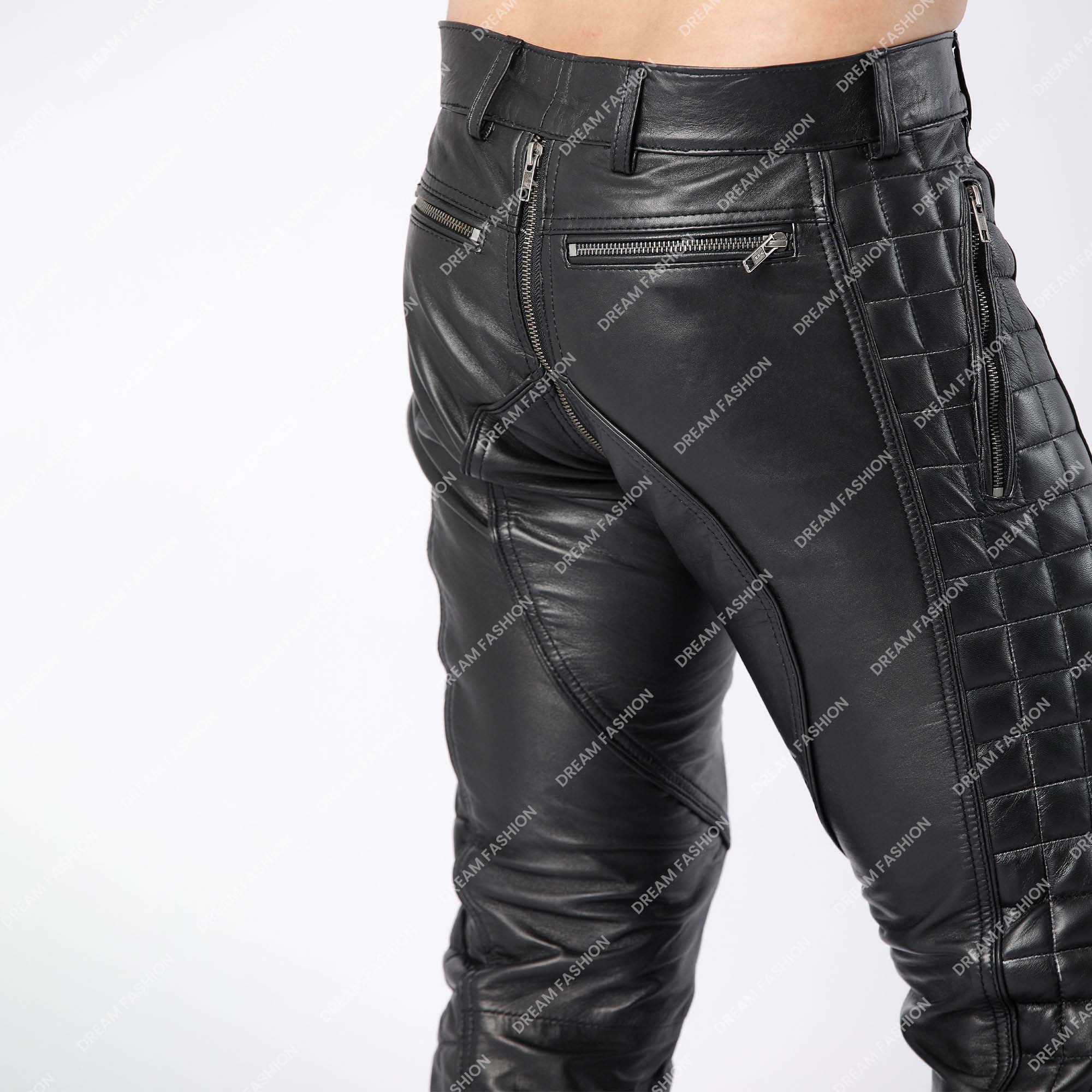 Mens Sexy Faux Leather Trousers Slim Punk Elastic Stretch Clubwear Casual  Pants  eBay