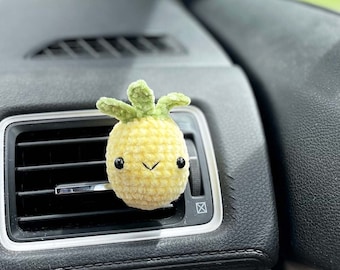 Crochet Velvet Pineapple Car Vent Clip