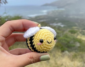 Crochet Bumble Bee Keychain
