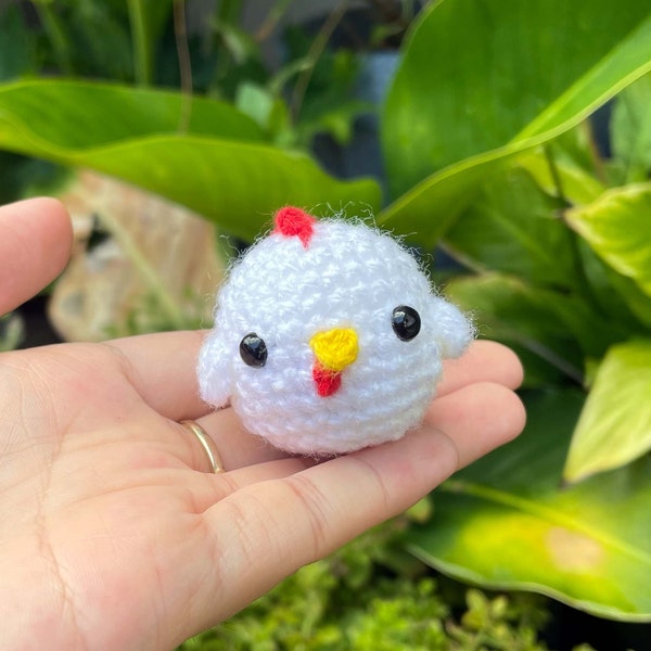 Crochet Chicken Keychain