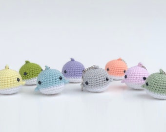 Crochet Whale Keychain