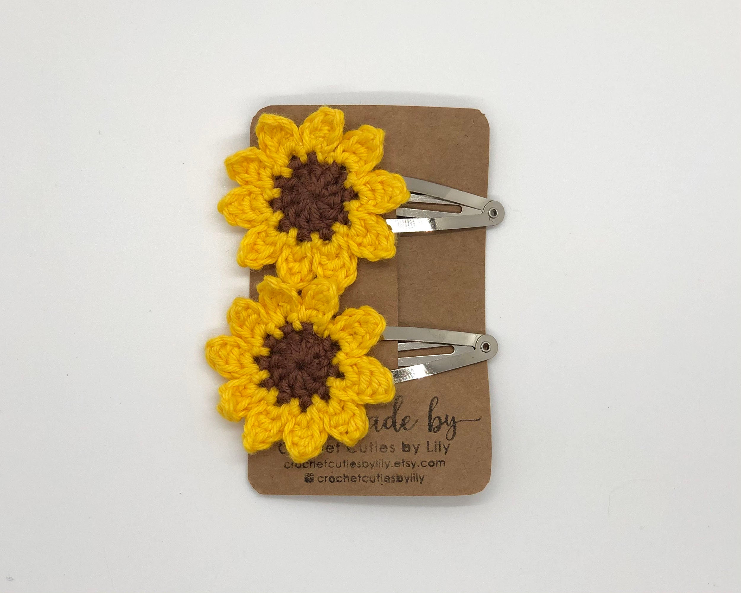 Crochet Hair Clips Etsy