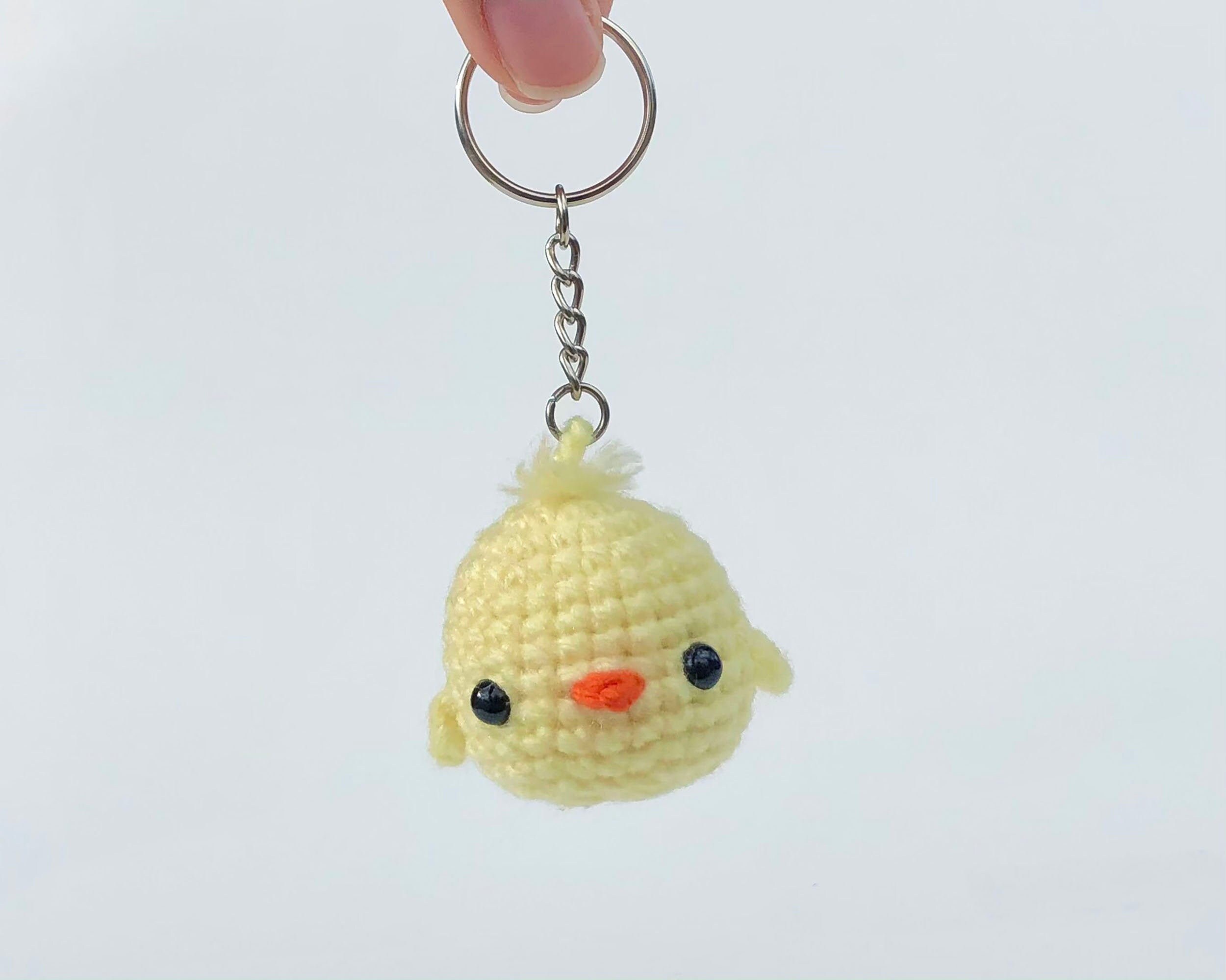 Crochet Baby Chick Keychain Etsy