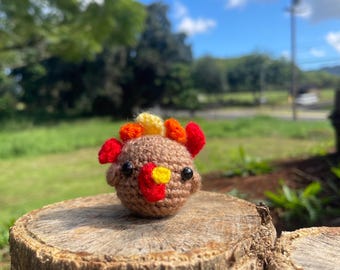 Crochet Turkey Keychain
