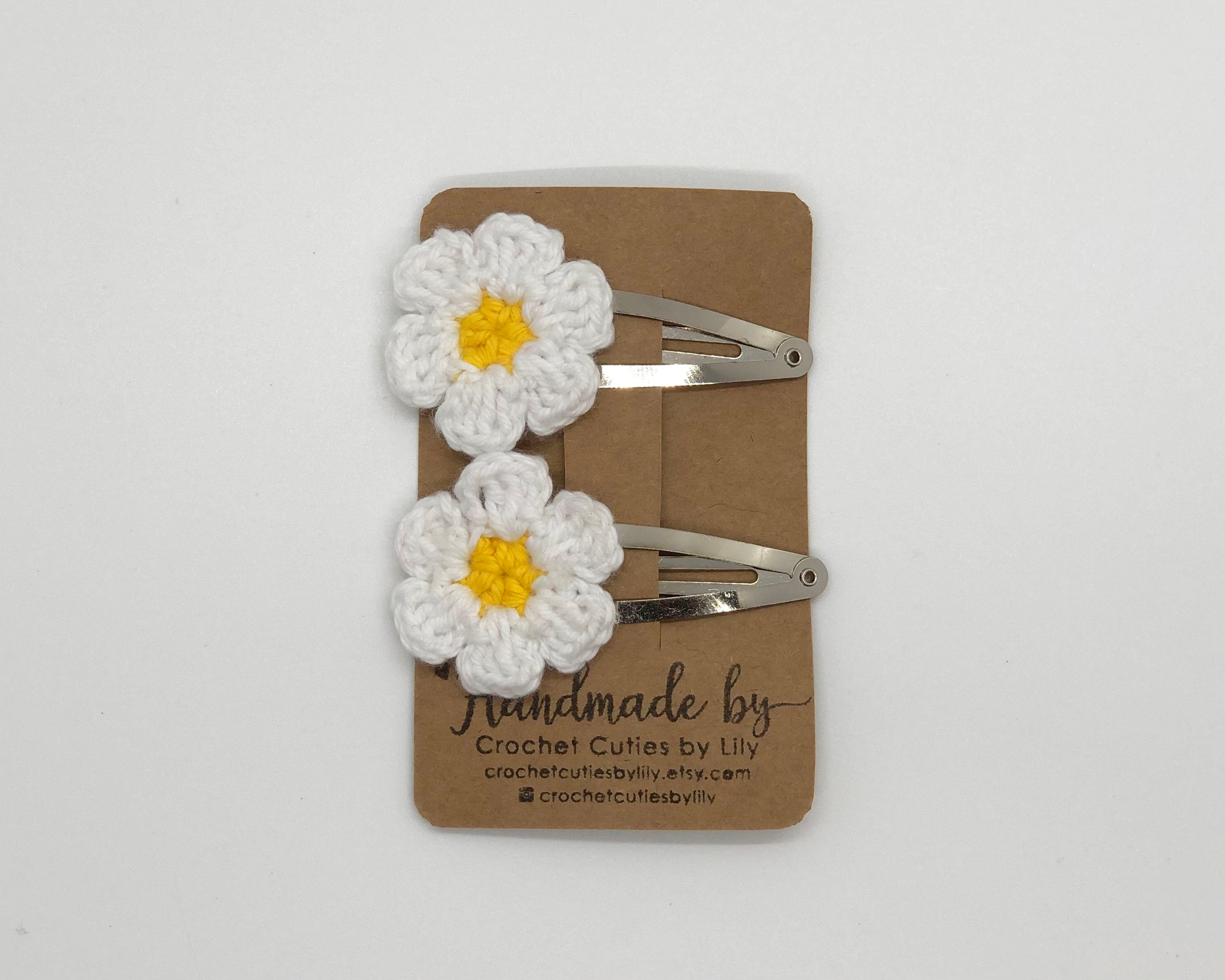 Crochet Hair Clips Etsy